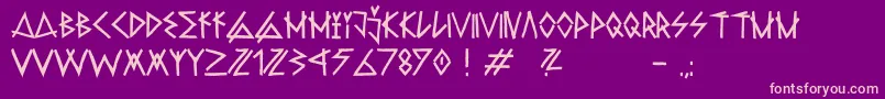 fuente RawdeltahandstreetDemo – Fuentes Rosadas Sobre Fondo Morado