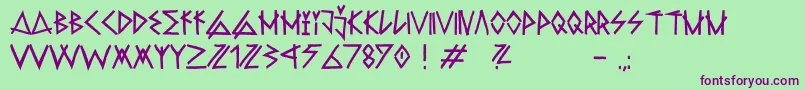 RawdeltahandstreetDemo-Schriftart – Violette Schriften auf grünem Hintergrund