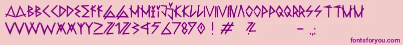 RawdeltahandstreetDemo Font – Purple Fonts on Pink Background
