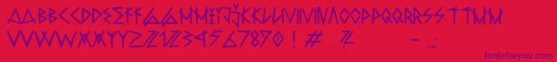 Police RawdeltahandstreetDemo – polices violettes sur fond rouge