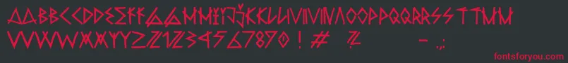 RawdeltahandstreetDemo Font – Red Fonts on Black Background