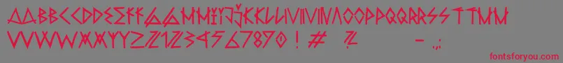 RawdeltahandstreetDemo Font – Red Fonts on Gray Background
