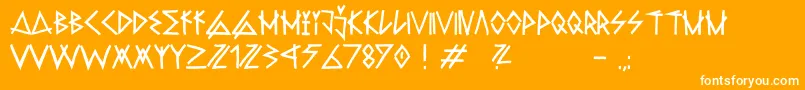 RawdeltahandstreetDemo Font – White Fonts on Orange Background