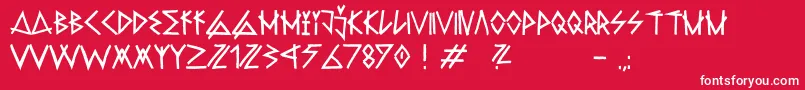 RawdeltahandstreetDemo Font – White Fonts on Red Background