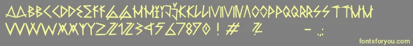 RawdeltahandstreetDemo Font – Yellow Fonts on Gray Background