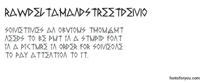 Review of the RawdeltahandstreetDemo Font