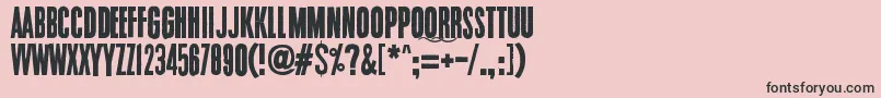 Endrophenomeua-Schriftart – Schwarze Schriften auf rosa Hintergrund