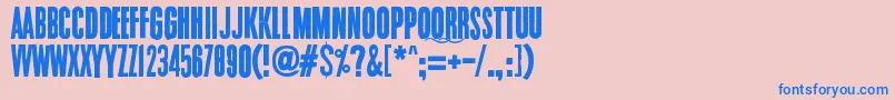 Endrophenomeua Font – Blue Fonts on Pink Background