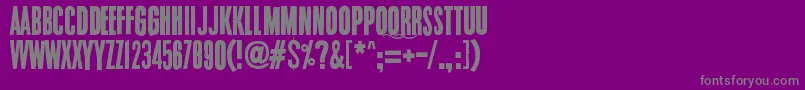 フォントEndrophenomeua – 紫の背景に灰色の文字