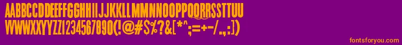 fuente Endrophenomeua – Fuentes Naranjas Sobre Fondo Morado
