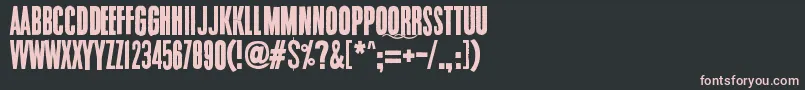 Endrophenomeua-Schriftart – Rosa Schriften auf schwarzem Hintergrund