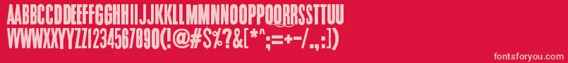 fuente Endrophenomeua – Fuentes Rosadas Sobre Fondo Rojo