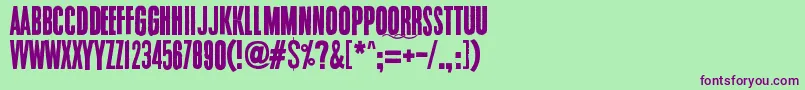 Шрифт Endrophenomeua – фиолетовые шрифты на зелёном фоне