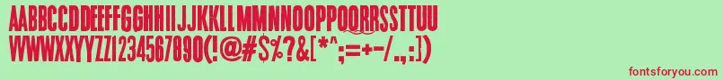 Endrophenomeua Font – Red Fonts on Green Background