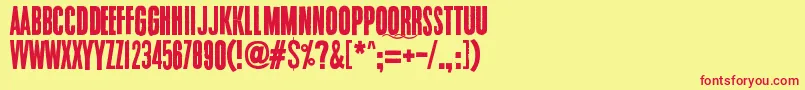 Endrophenomeua Font – Red Fonts on Yellow Background