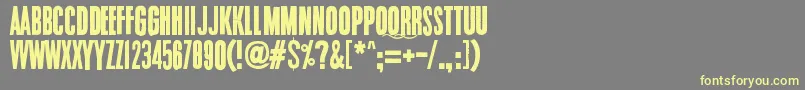 Шрифт Endrophenomeua – жёлтые шрифты на сером фоне