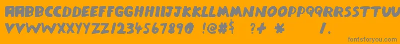 Meatraffle Font – Gray Fonts on Orange Background