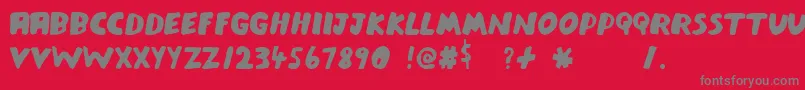 Meatraffle Font – Gray Fonts on Red Background