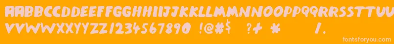 Подробнее о шрифте Meatraffle Шрифт Meatraffle – розовые шрифты на оранжевом фоне