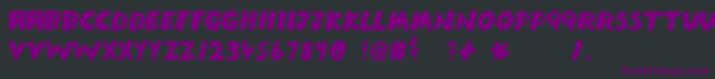 Meatraffle Font – Purple Fonts on Black Background