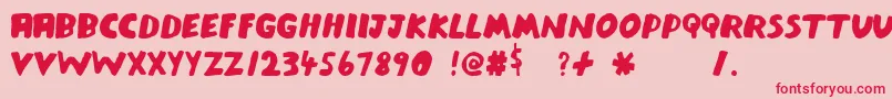 Meatraffle Font – Red Fonts on Pink Background