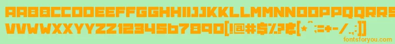 BananaBrick Font – Orange Fonts on Green Background