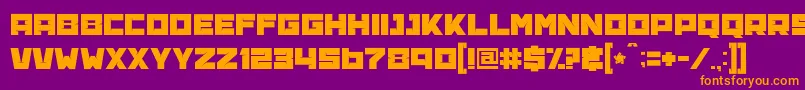 BananaBrick Font – Orange Fonts on Purple Background