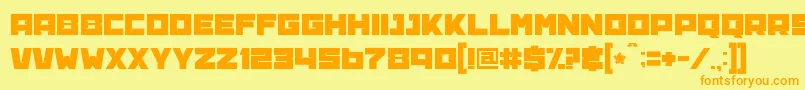 BananaBrick Font – Orange Fonts on Yellow Background