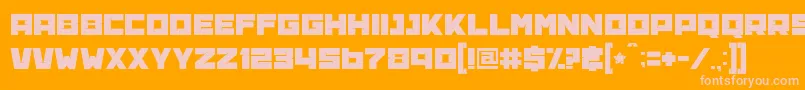 Fonte BananaBrick – fontes rosa em um fundo laranja