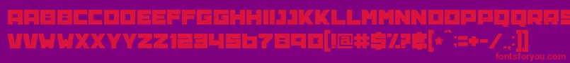 Czcionka BananaBrick – czerwone czcionki na fioletowym tle
