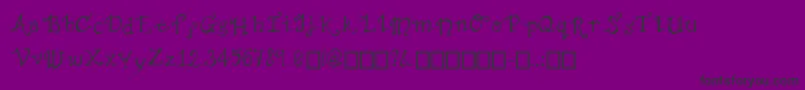 Czcionka TheNotSoMiserable – czarne czcionki na fioletowym tle