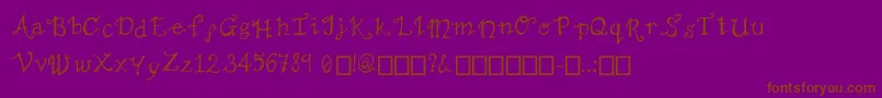 TheNotSoMiserable Font – Brown Fonts on Purple Background