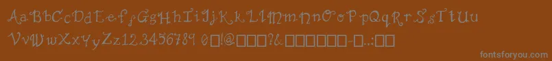 TheNotSoMiserable Font – Gray Fonts on Brown Background