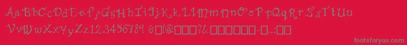 TheNotSoMiserable Font – Gray Fonts on Red Background