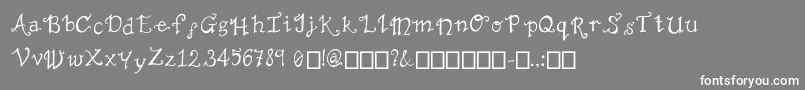 フォントTheNotSoMiserable – 灰色の背景に白い文字