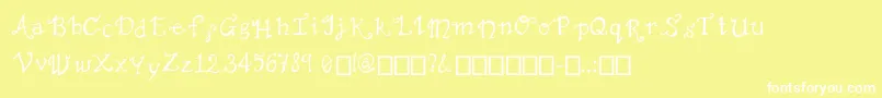 TheNotSoMiserable Font – White Fonts on Yellow Background