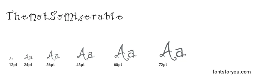 Größen der Schriftart TheNotSoMiserable