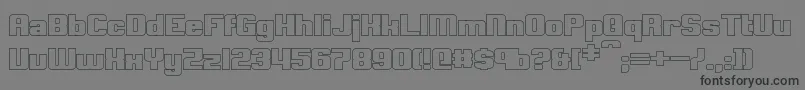 ClarkBoldHollow Font – Black Fonts on Gray Background