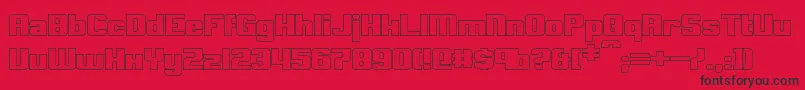 ClarkBoldHollow Font – Black Fonts on Red Background