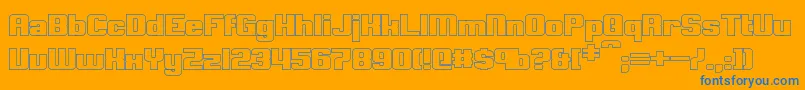 ClarkBoldHollow Font – Blue Fonts on Orange Background