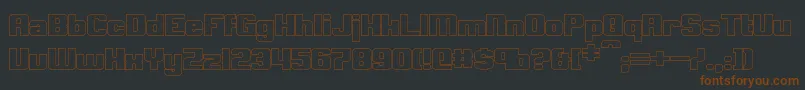 ClarkBoldHollow Font – Brown Fonts on Black Background