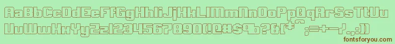 ClarkBoldHollow Font – Brown Fonts on Green Background