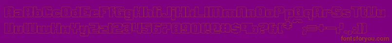 ClarkBoldHollow Font – Brown Fonts on Purple Background