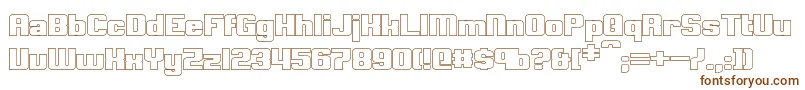 ClarkBoldHollow Font – Brown Fonts on White Background