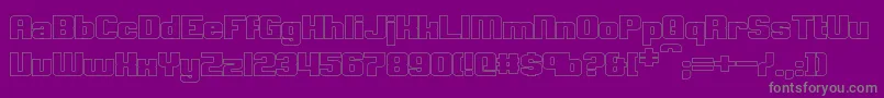 ClarkBoldHollow Font – Gray Fonts on Purple Background