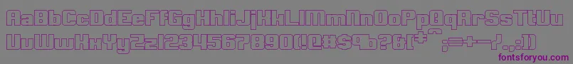 ClarkBoldHollow Font – Purple Fonts on Gray Background