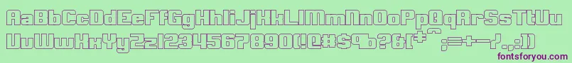 ClarkBoldHollow Font – Purple Fonts on Green Background