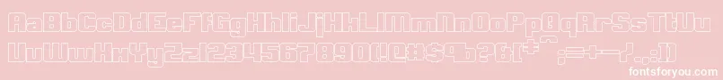 ClarkBoldHollow Font – White Fonts on Pink Background