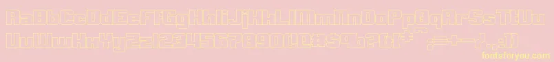 Шрифт ClarkBoldHollow – жёлтые шрифты на розовом фоне