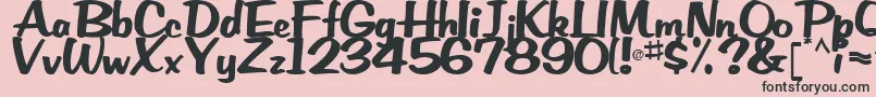 EmRegularTtstd Font – Black Fonts on Pink Background